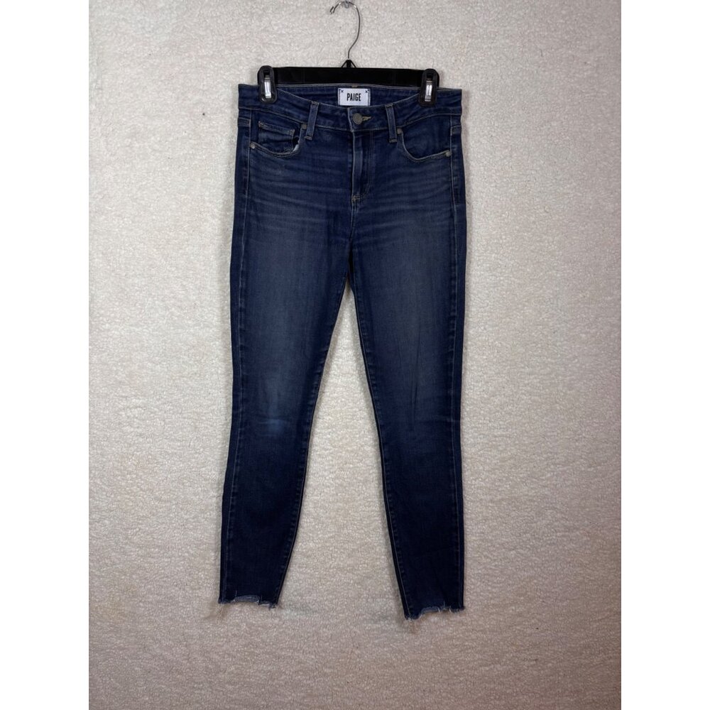 * Paige * Jeans Verdugo Ankle Zip Raw Hem Mid Rise Women Size 27 VERDUGO ANKLE